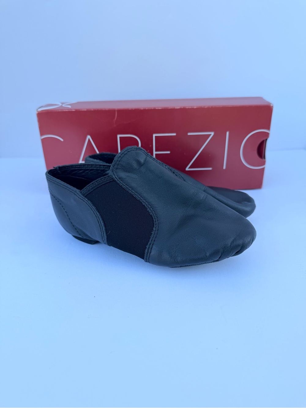 Capezio E-Series EJ2C Kids Leather Jazz Shoes Black